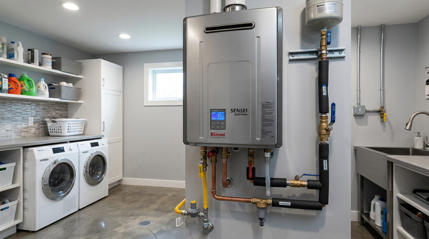 Tankless water heater installation